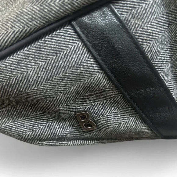 BOGNER Flap Cap Gray Herringbone Ear Flaps Classic News Boy Peaky Blinders Hat - Picture 4 of 9